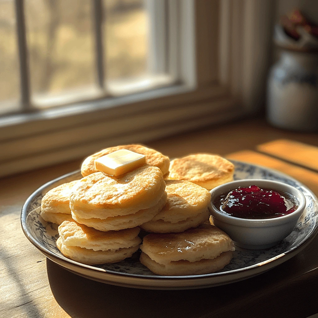 Raw biscuit dough cut into rounds on a cutting board, ready for air frying.