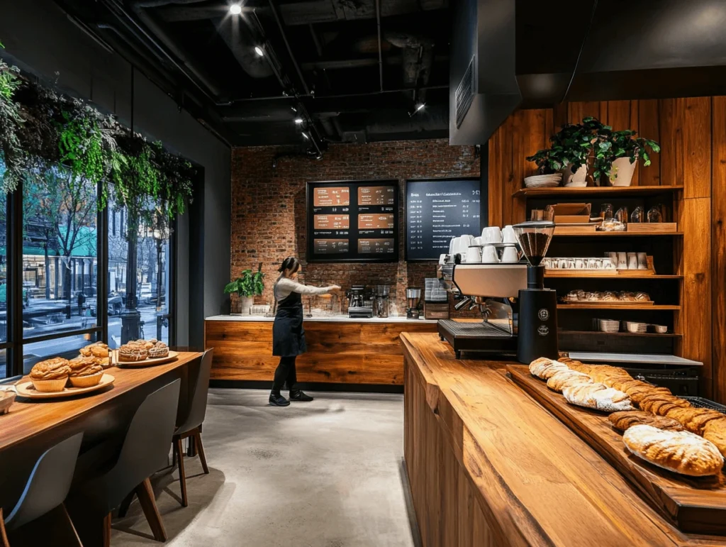 Artisanal coffee and pastries at Black Fox Coffee near Central Park.