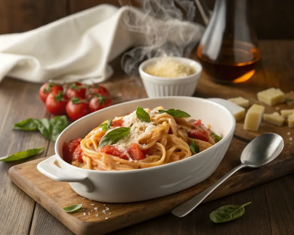 10 quick vegetarian dinner recipes – One-Pot Creamy Tomato Pasta with fresh basil