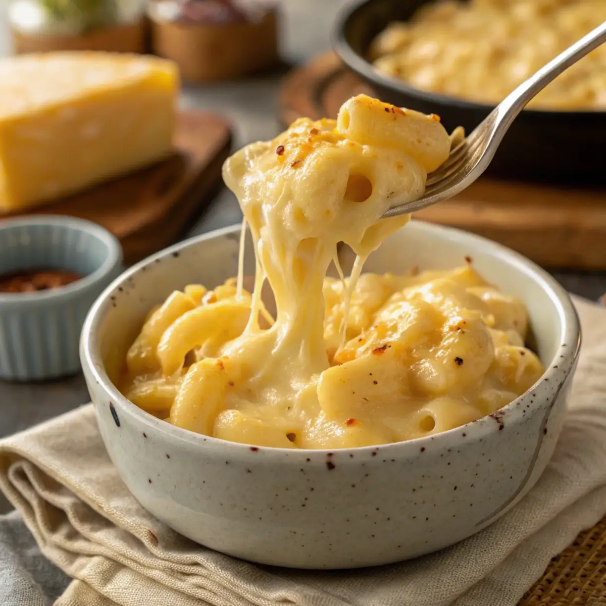 The secret to creamy homemade mac and cheese ingredients with a rich, velvety cheese sauce.