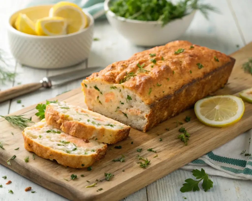 Red vs Pink Canned Salmon for Loaf – Freshly baked salmon loaf with a crispy golden crust and flaky texture.