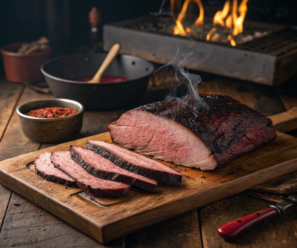 5 Texas Style Smoked Brisket Recipe – Juicy Sliced Brisket with Perfect Smoke Ring