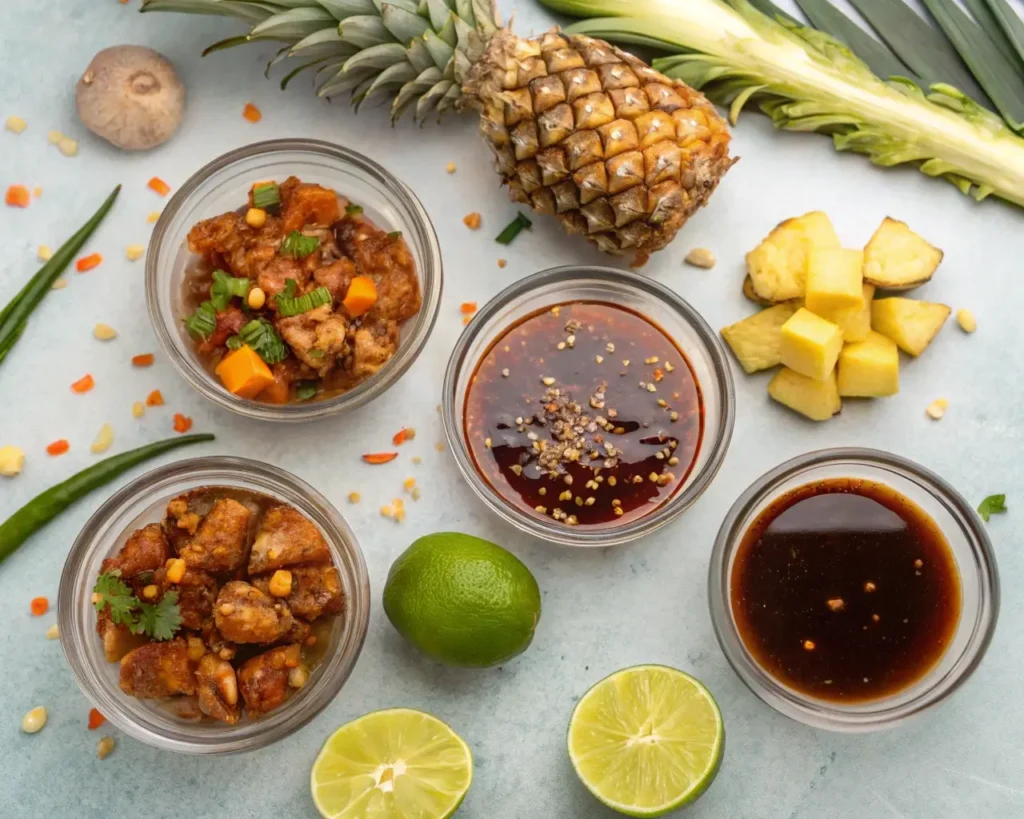 5 irresistible Grilled Pineapple Teriyaki Chicken Marinade variations in bowls