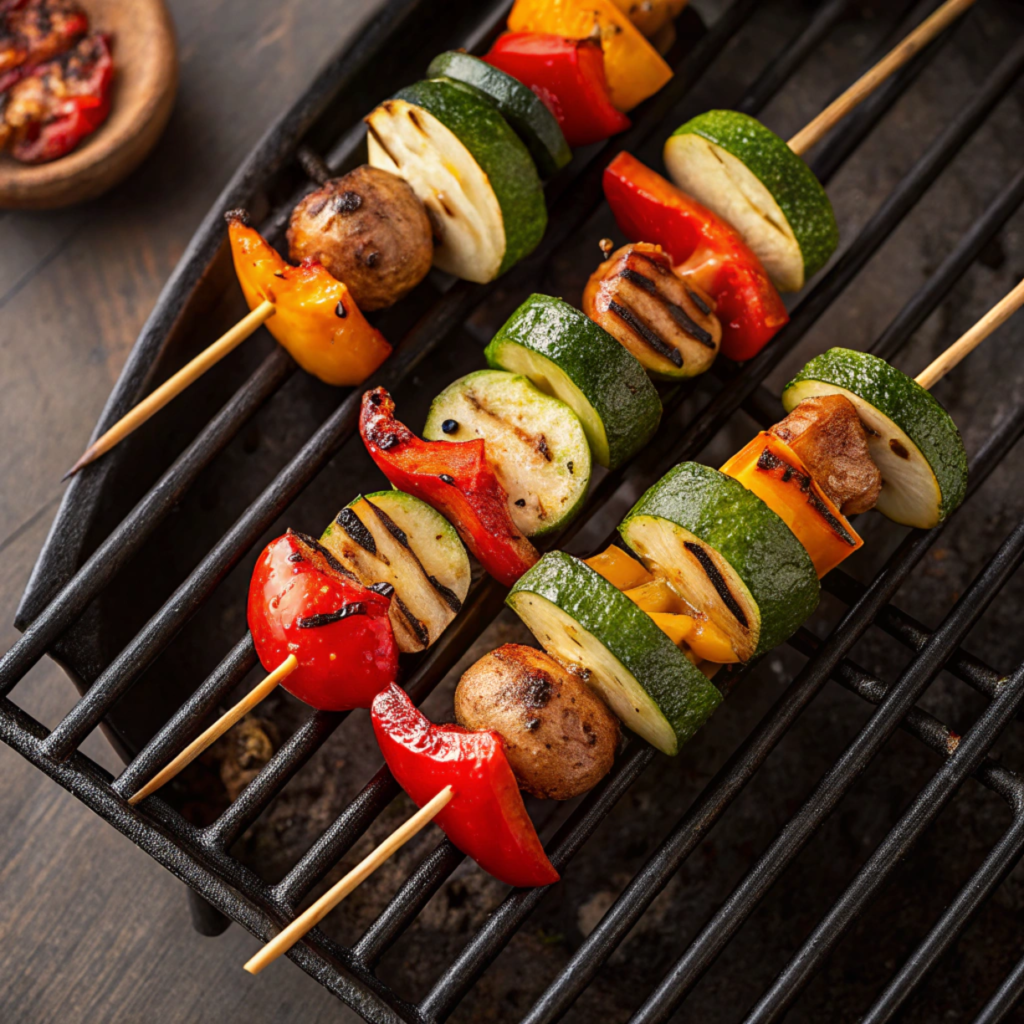 10 quick, easy grilling recipes: Grilled vegetable skewers 10 quick, easy grilling recipes: Grilled vegetable skewers