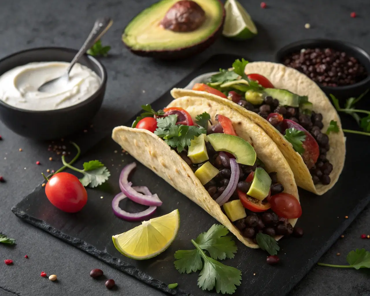 10 quick vegetarian dinner recipes – Spicy Black Bean Tacos with avocado and lime Title: Spicy Black Bean Tacos – A Quick & Flavorful Vegetarian Dinner