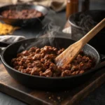 juicy browned ground beef in a skillet – best ground beef recipes