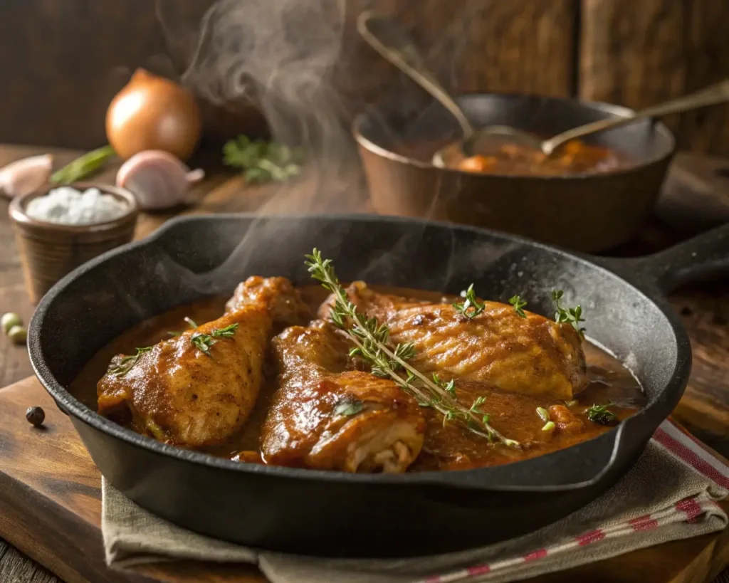 Smothered turkey wings covered in gravy