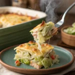 : Best Turkey Cabbage Casserole close-up showing texture and layers.